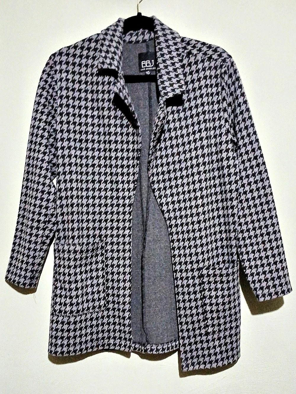 BBJ Houndstooth Blazer in Gray & Black